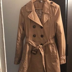Divided by H&M Tan Trench Coat with belt